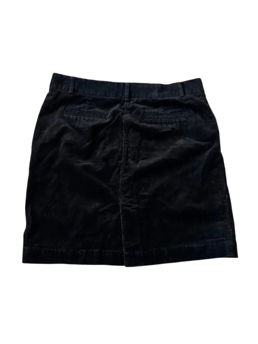 J. Crew Stretch Corduroy Skirt, Size 12P, Black